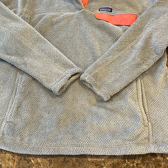 Patagonia Re-Tool Snap-T Fleece Polartec Thermal Pro Pullover XXL Gray/Coral - Picture 4 of 8